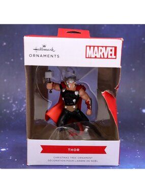 Marvel Thor Hallmark Christmas Tree Ornament - Red Box - New Damaged Box